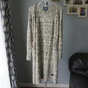 Knee Length Open Cardigan